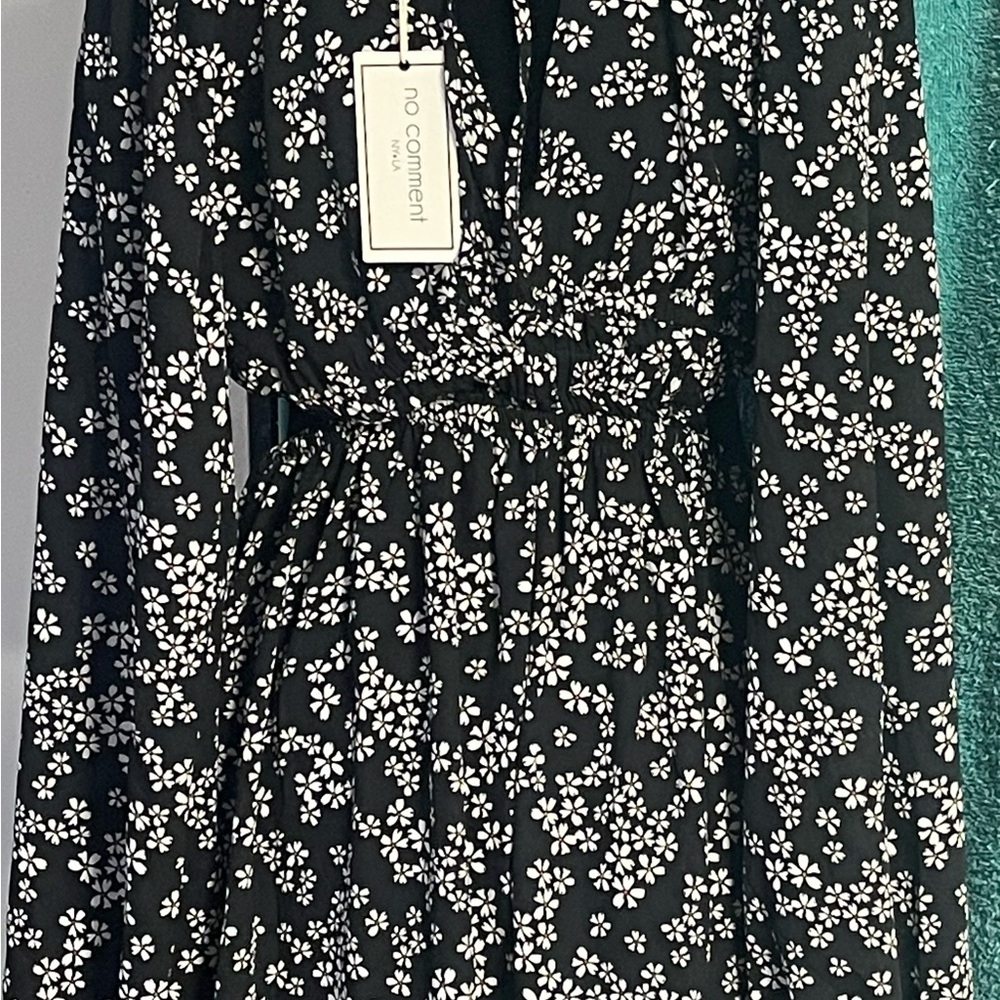 No Comment Black Floral Dress